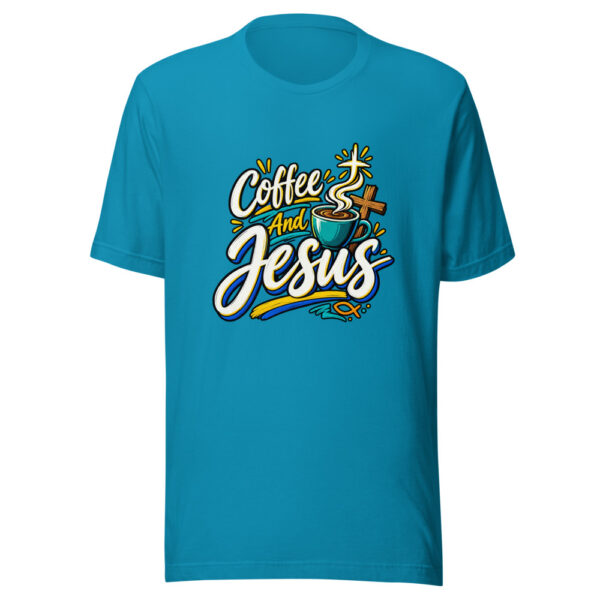 Coffee And Jesus Graphic Tee mockup 2 Coffee And Jesus Graphic Tee mockup 2