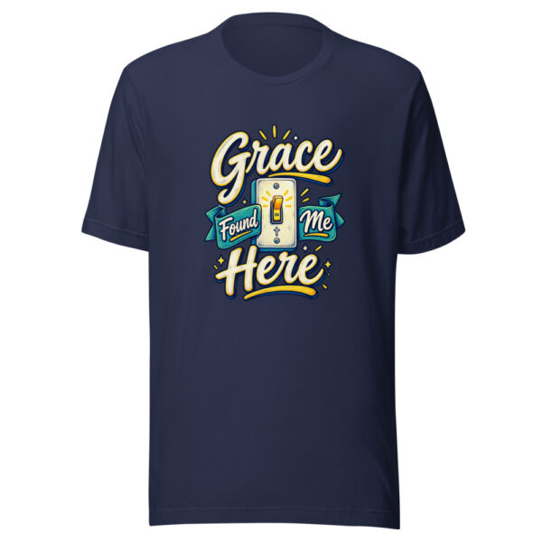 Grace Found Me Here Graphic Tee mockup 6 Grace Found Me Here Graphic Tee mockup 6