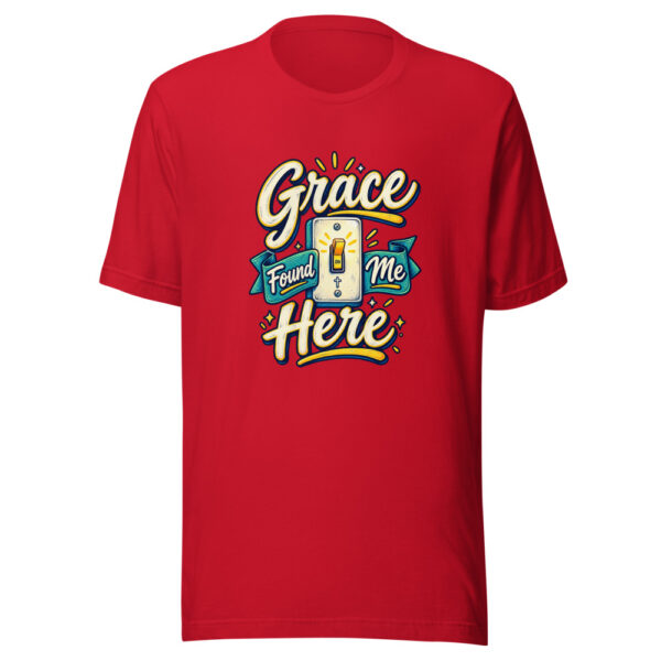 Grace Found Me Here Graphic Tee mockup 8 Grace Found Me Here Graphic Tee mockup 8