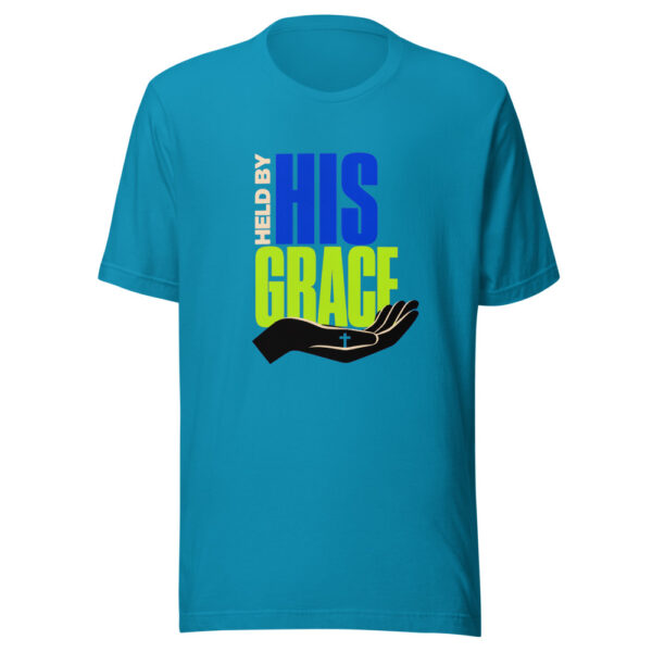 Held By His Grace Graphic Tee mockup 1 Held By His Grace Graphic Tee front view