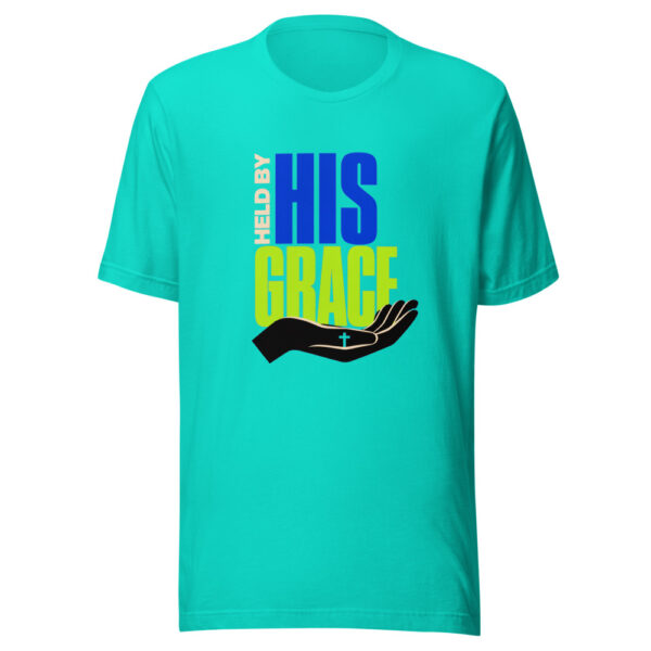 Held By His Grace Graphic Tee mockup 3 Held By His Grace Graphic Tee mockup 3
