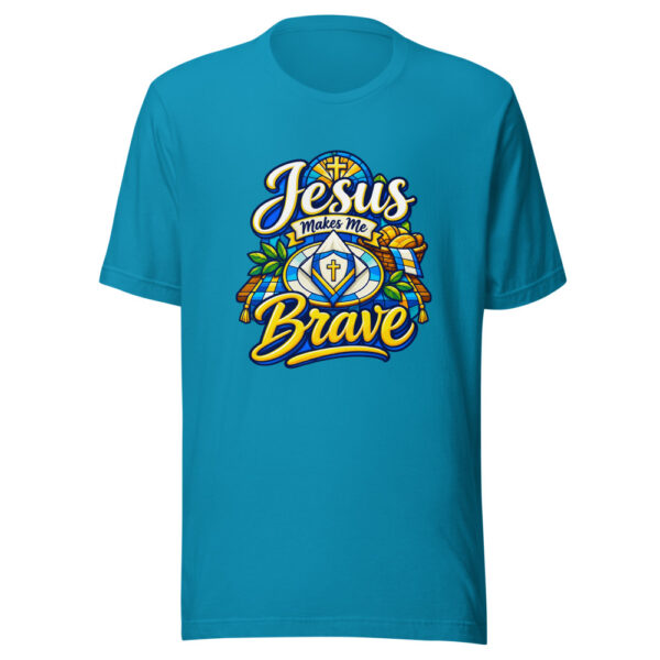 Jesus Makes Me Brave Graphic Tee mockup 2 Jesus Makes Me Brave Graphic Tee mockup 2