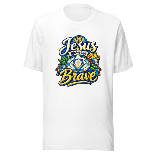 Jesus Makes Me Brave Graphic Tee mockup 5 Jesus Makes Me Brave Graphic Tee mockup 5