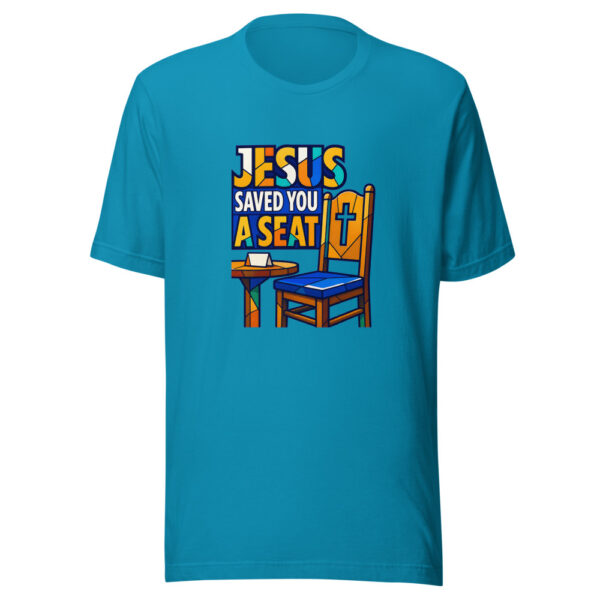 Jesus Saved You A Seat Graphic Tee front view