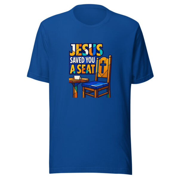 Jesus Saved You A Seat Graphic Tee mockup 2