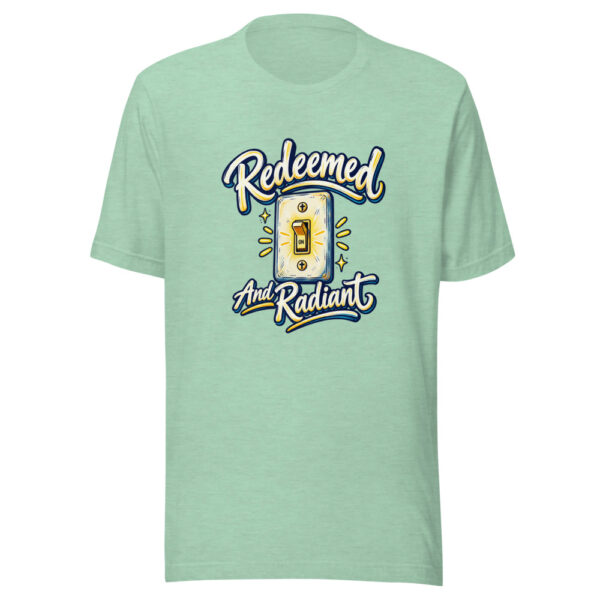 Redeemed And Radiant Graphic Tee mockup 1 Redeemed And Radiant Graphic Tee front view