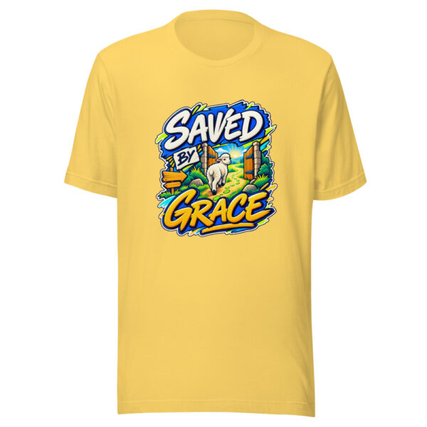 Saved By Grace Graphic Tee mockup 1 Saved By Grace Graphic Tee front view