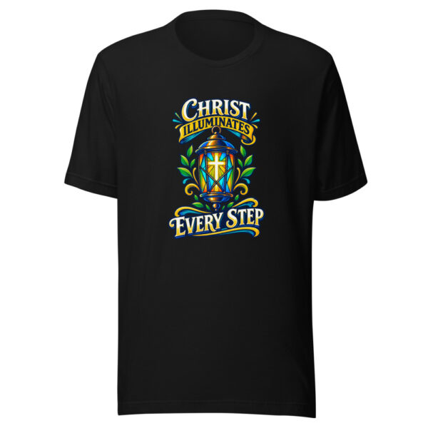 Christ Illuminates Every Step Porch-light-faith Graphic Tee mockup 4 Christ Illuminates Every Step Porch-light-faith Graphic Tee mockup 4