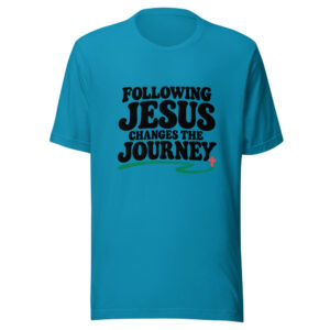 Following Jesus Changes The Journey Graphic Tee mockup 1 Following Jesus Changes The Journey Graphic Tee front view