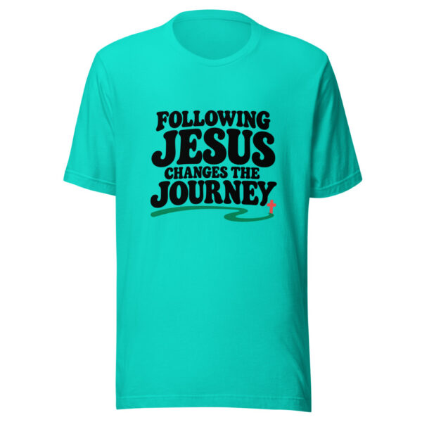 Following Jesus Changes The Journey Graphic Tee mockup 2 Following Jesus Changes The Journey Graphic Tee mockup 2