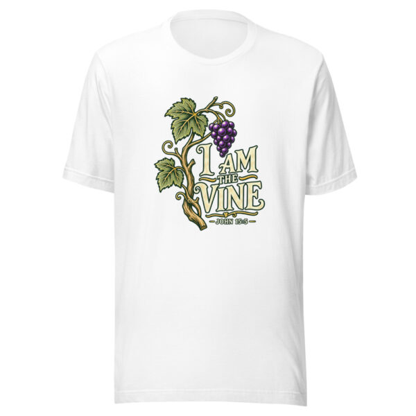 I Am The Vine — John 15:5 Jesus-scripture Graphic Tee mockup 5 I Am The Vine — John 15:5 Jesus-scripture Graphic Tee mockup 5