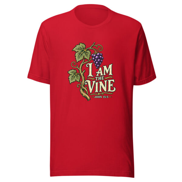 I Am The Vine — John 15:5 Jesus-scripture Graphic Tee mockup 8 I Am The Vine — John 15:5 Jesus-scripture Graphic Tee mockup 8