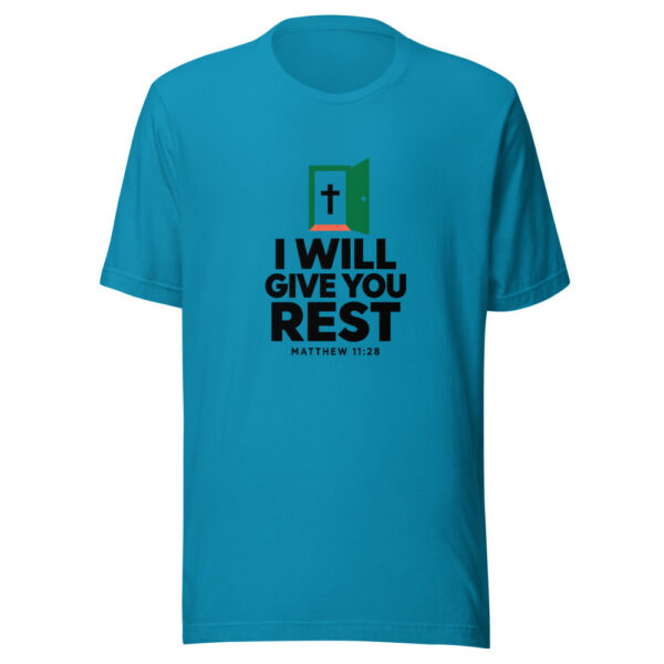 I Will Give You Rest Graphic Tee mockup 2
