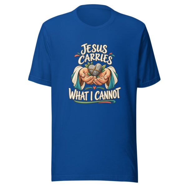 Jesus Carries What I Cannot Faith-comfort Graphic Tee mockup 3 Jesus Carries What I Cannot Faith-comfort Graphic Tee mockup 3