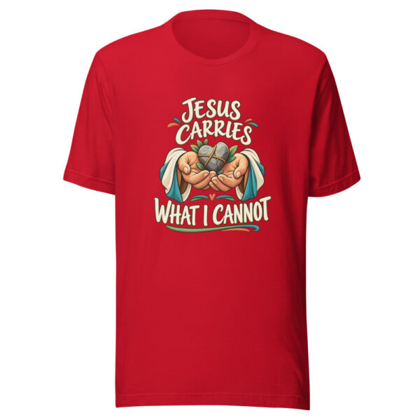 Jesus Carries What I Cannot Faith-comfort Graphic Tee mockup 8 Jesus Carries What I Cannot Faith-comfort Graphic Tee mockup 8