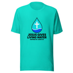 Jesus Gives Living Water Graphic Tee mockup 1 Jesus Gives Living Water Graphic Tee front view
