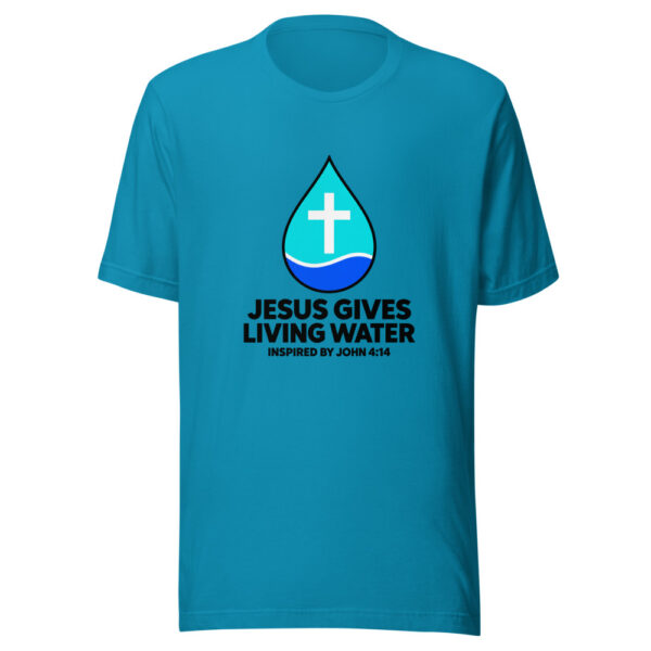 Jesus Gives Living Water Graphic Tee mockup 2 Jesus Gives Living Water Graphic Tee mockup 2
