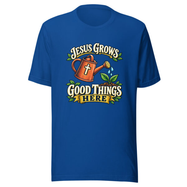 Jesus Grows Good Things Here Garden-faith Graphic Tee mockup 3 Jesus Grows Good Things Here Garden-faith Graphic Tee mockup 3