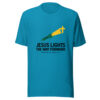 Jesus Lights The Way Forward Graphic Tee mockup 1 Jesus Lights The Way Forward Graphic Tee front view