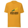 Jesus Lights The Way Forward Graphic Tee mockup 2 Jesus Lights The Way Forward Graphic Tee mockup 2