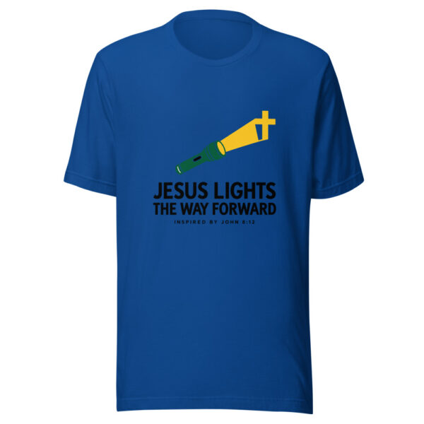 Jesus Lights The Way Forward Graphic Tee mockup 3 Jesus Lights The Way Forward Graphic Tee mockup 3