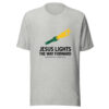 Jesus Lights The Way Forward Graphic Tee mockup 7 Jesus Lights The Way Forward Graphic Tee mockup 7