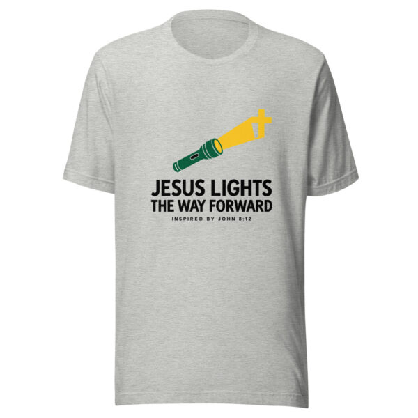 Jesus Lights The Way Forward Graphic Tee mockup 7 Jesus Lights The Way Forward Graphic Tee mockup 7