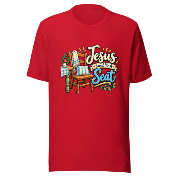 Jesus Saved Me A Seat Graphic Tee mockup 8