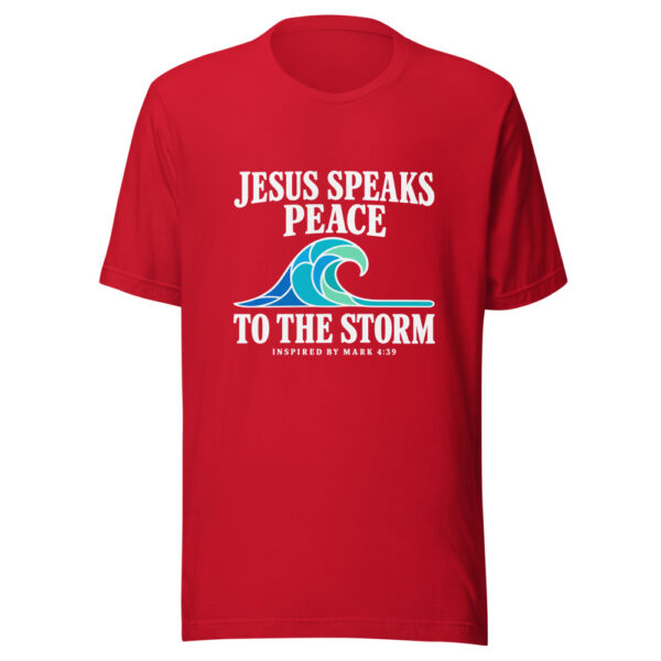 Jesus Speaks Peace To The Storm Graphic Tee mockup 8
