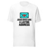 Jesus Gives Love A Lasting Address Graphic Tee mockup 5 Jesus Gives Love A Lasting Address Graphic Tee mockup 5