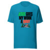 Jesus Gives My Work A Why Graphic Tee front view