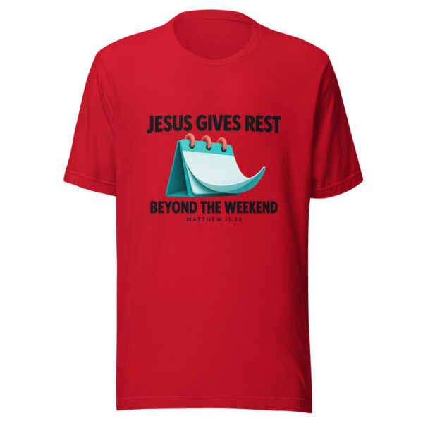 Jesus Gives Rest Beyond The Weekend Graphic Tee mockup 8 Jesus Gives Rest Beyond The Weekend Graphic Tee mockup 8