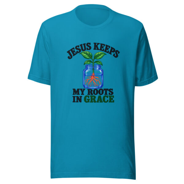 Jesus Keeps My Roots In Grace Graphic Tee front view
