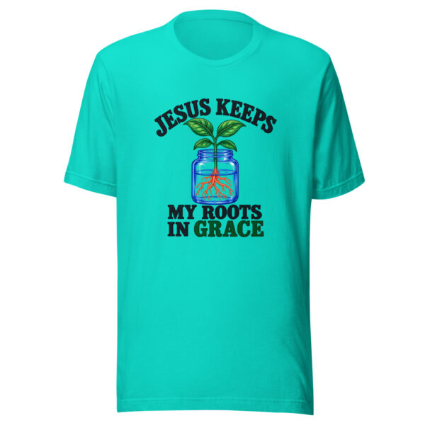 Jesus Keeps My Roots In Grace Graphic Tee mockup 2
