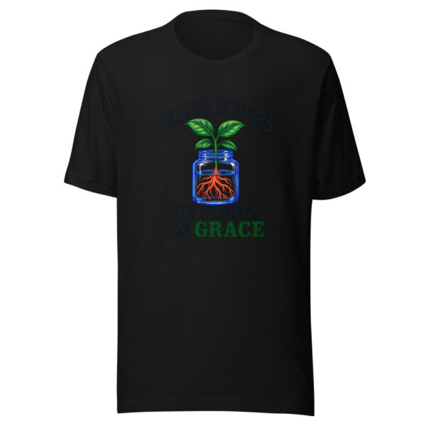 Jesus Keeps My Roots In Grace Graphic Tee mockup 4