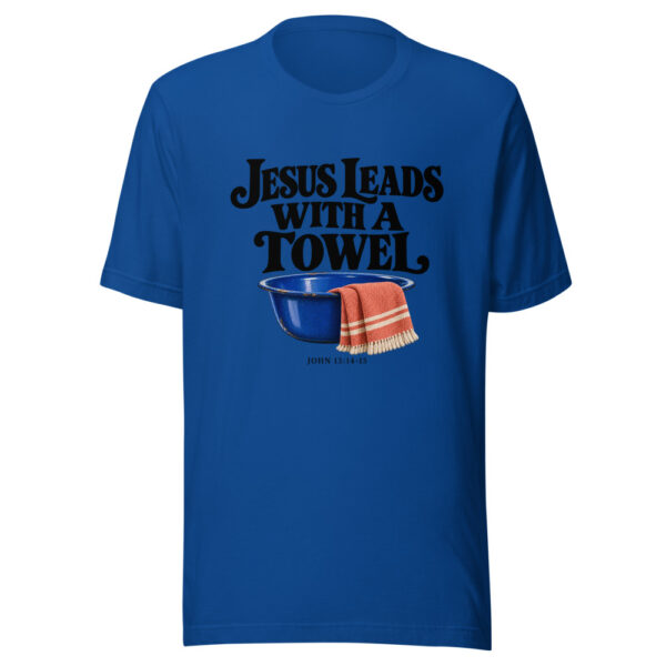 Jesus Leads With A Towel Graphic Tee mockup 3 Jesus Leads With A Towel Graphic Tee mockup 3