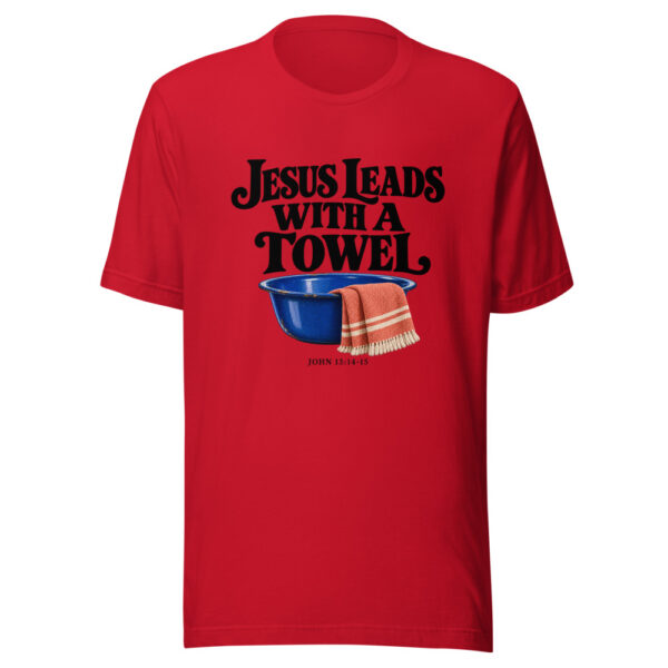 Jesus Leads With A Towel Graphic Tee mockup 8 Jesus Leads With A Towel Graphic Tee mockup 8