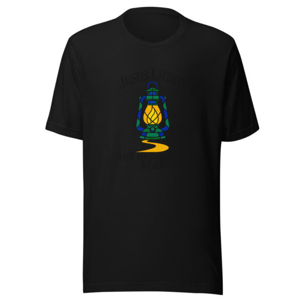 Jesus Lights The Unfamiliar Road Graphic Tee mockup 4