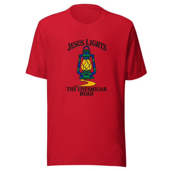 Jesus Lights The Unfamiliar Road Graphic Tee mockup 8