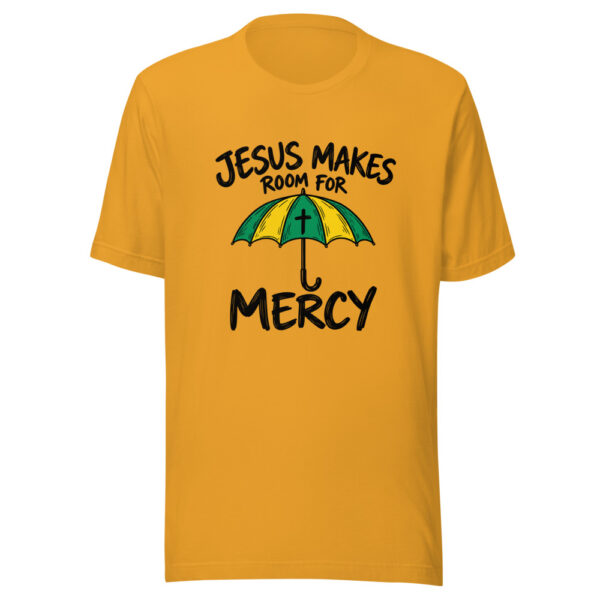 Jesus Makes Room For Mercy Graphic Tee mockup 1 Jesus Makes Room For Mercy Graphic Tee front view