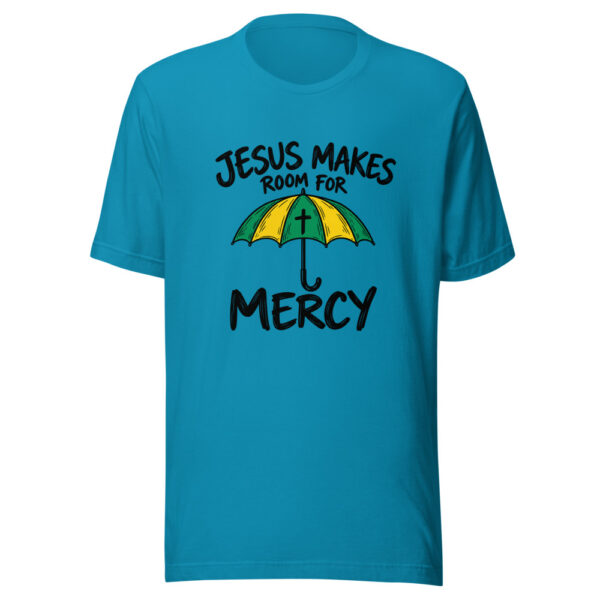 Jesus Makes Room For Mercy Graphic Tee mockup 2 Jesus Makes Room For Mercy Graphic Tee mockup 2