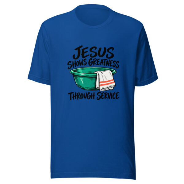 Jesus Shows Greatness Through Service Graphic Tee mockup 3 Jesus Shows Greatness Through Service Graphic Tee mockup 3