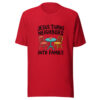 Jesus Turns Neighbors Into Family Graphic Tee mockup 8 Jesus Turns Neighbors Into Family Graphic Tee mockup 8