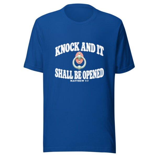Knock And It Shall Be Opened Graphic Tee mockup 3 Knock And It Shall Be Opened Graphic Tee mockup 3