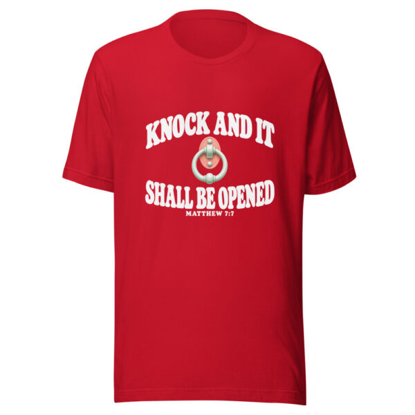 Knock And It Shall Be Opened Graphic Tee mockup 8 Knock And It Shall Be Opened Graphic Tee mockup 8